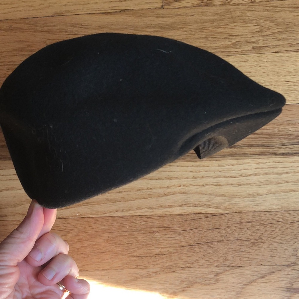 100% Vintage Black Wool Hat